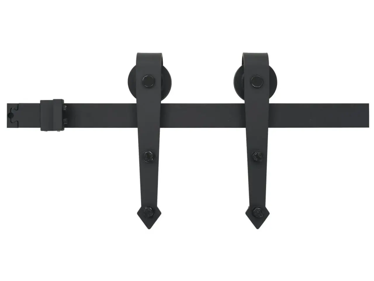 Billede 2 - Skinnesæt til skydedør 183 cm - stål, sort