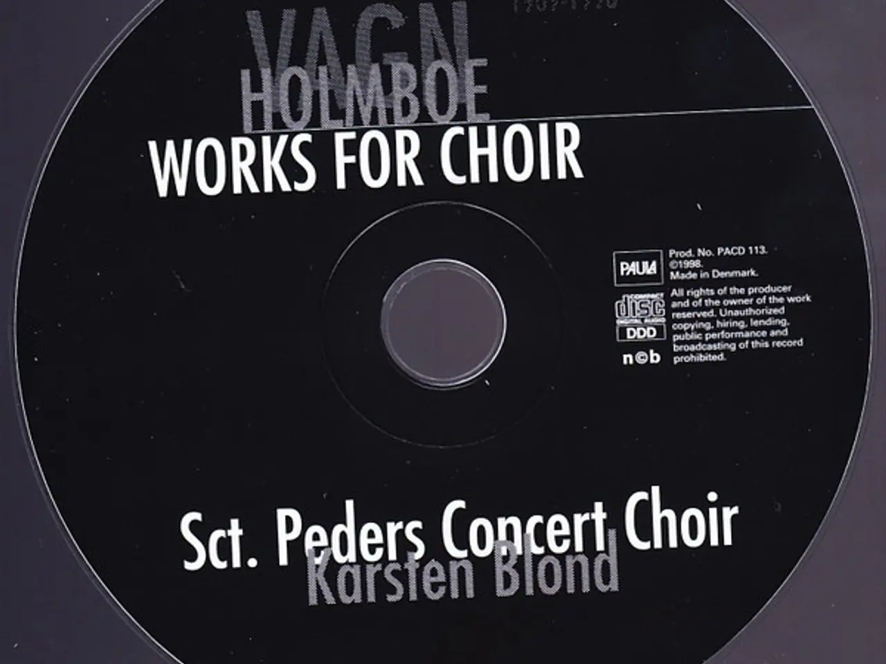 Billede 3 - Vagn Holmboe / Sct.… – Works For Choir – CD