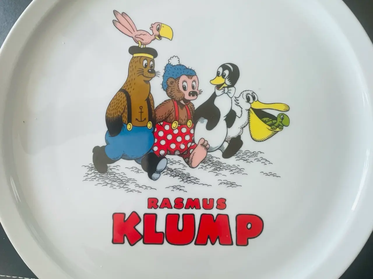 Billede 1 - Festlig Rasmus Klump pandekagefad/tallerken