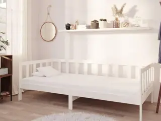 Daybed 90x200 cm massivt fyrretræ hvid