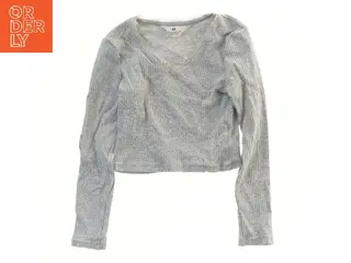 Langærmet stribet bluse fra H&M (str. 134)