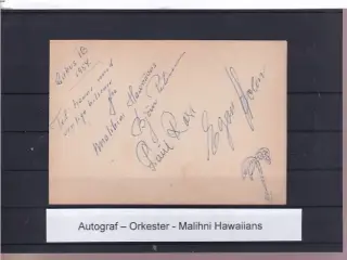 Autograf - Orkester - Malihni Hawaiians - Cirkus Ib 1954