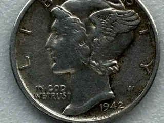 Mercury Dime sølvmønt 1942 S