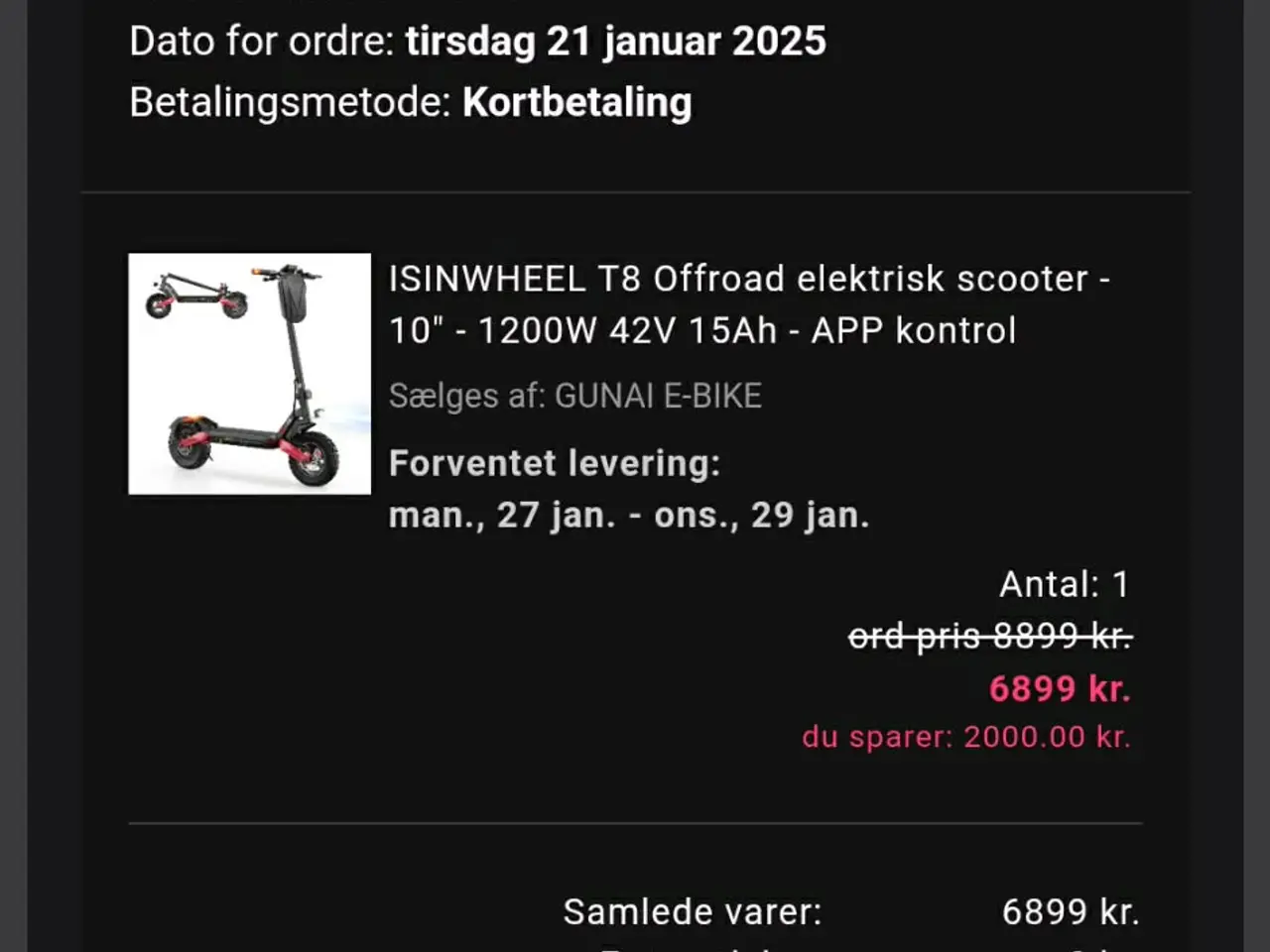 Billede 10 - El løbehjul isinwheel t8 offroad  electric scooter