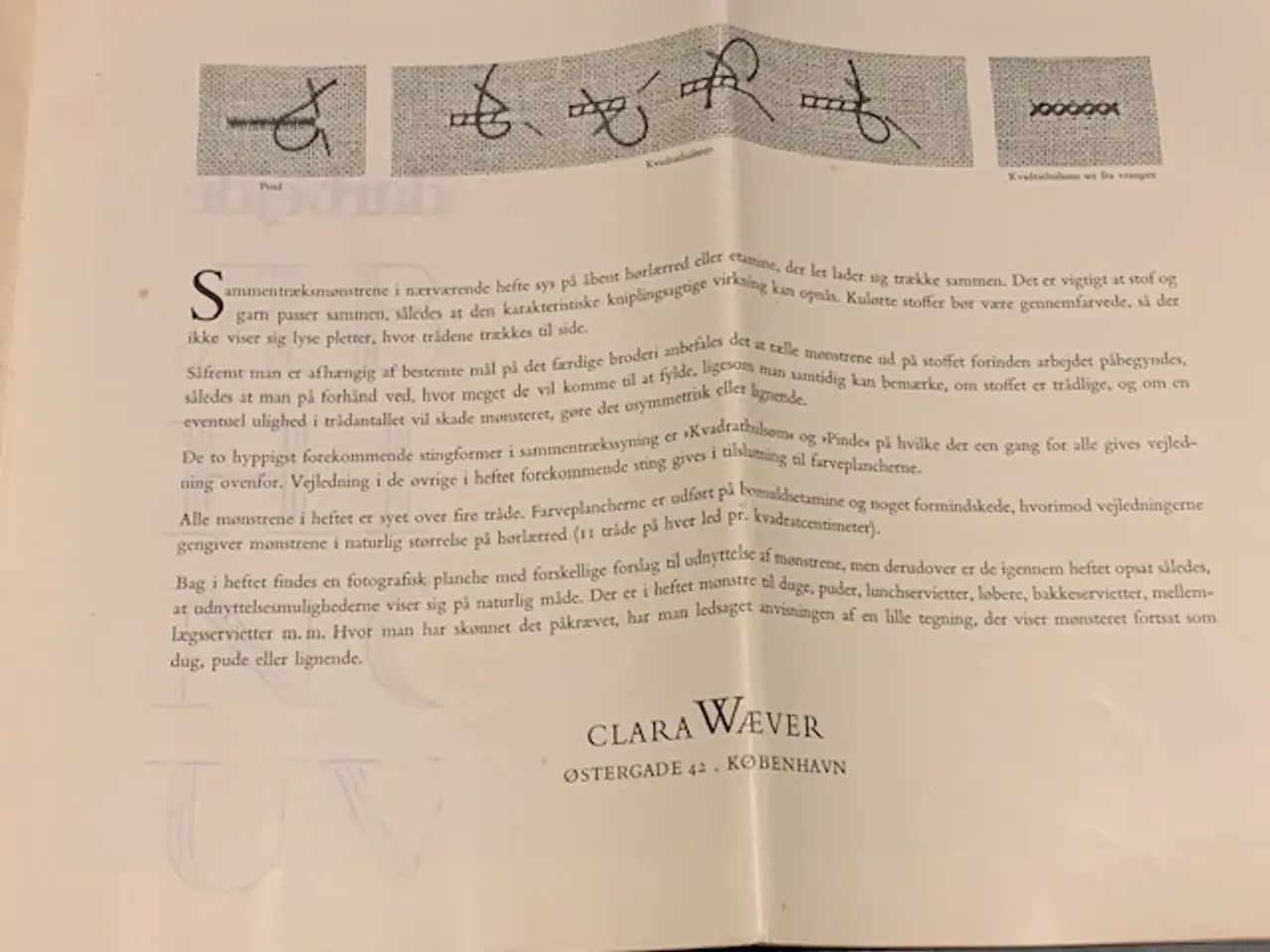Billede 2 - Sammentræksmønstre / sammentræksbroderi Clara Wæve