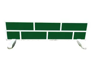 Fyld på alu-fod mur grøn/hvid 0,4x1,45cm