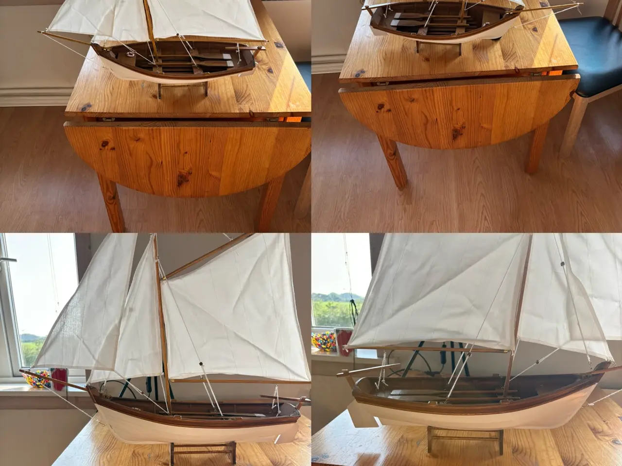 Billede 1 - Stort model sejlskib i træ