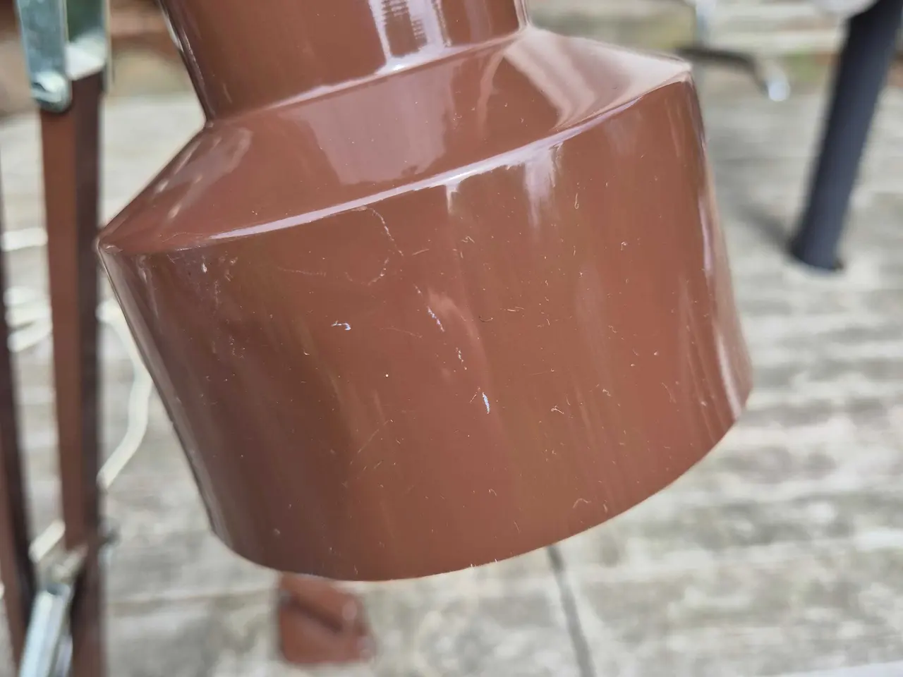 Billede 5 - Fin brun arkitektlampe med vægbeslag 