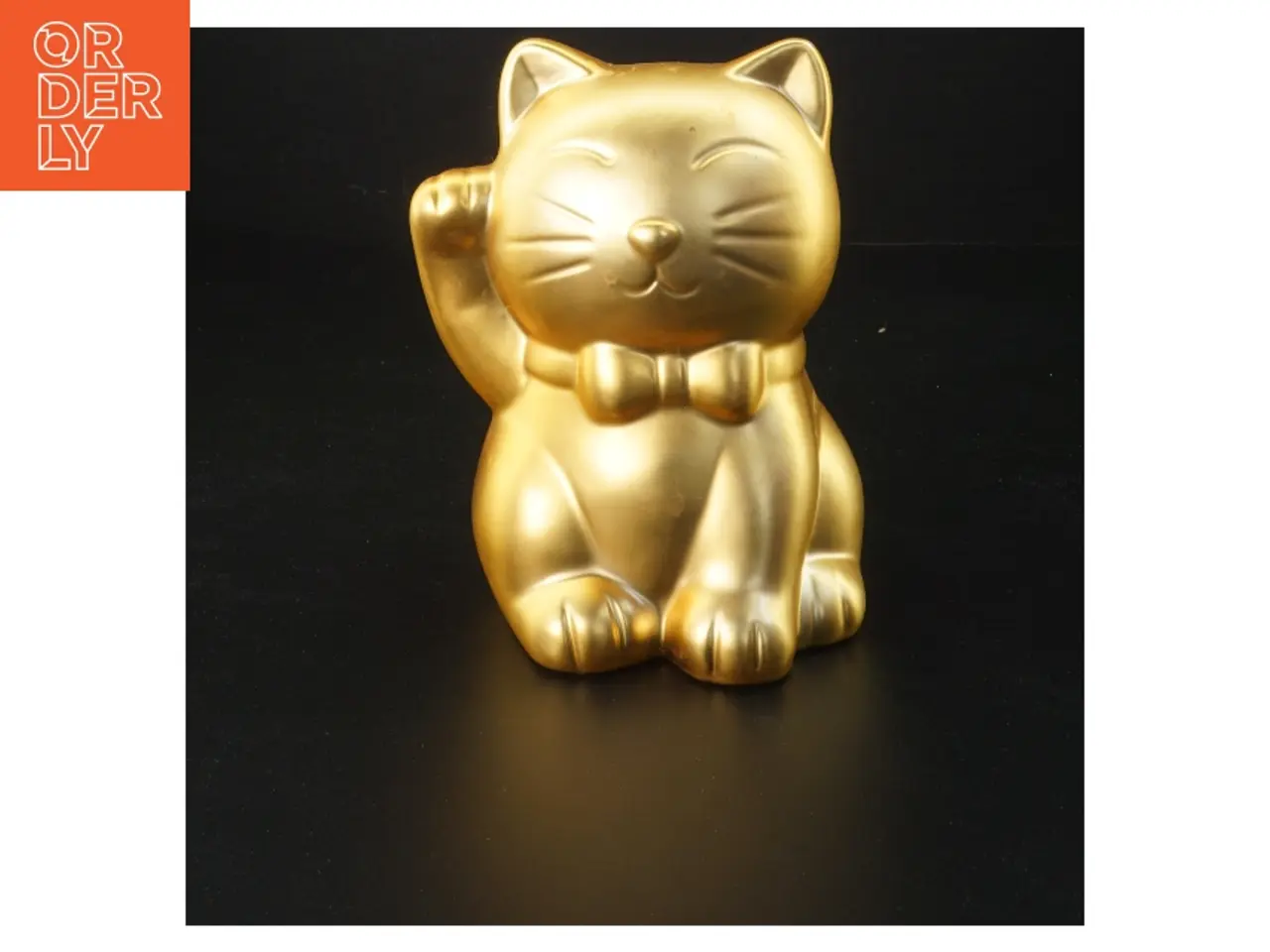 Billede 1 - Guldkat dekoration (str. 15x11 cm)