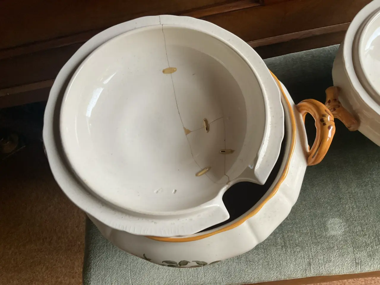 Billede 4 - Suppeterriner, keramiske med låg.