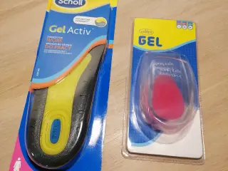 Scholl såler og stødabsorberende gel hæl NYE i pk.
