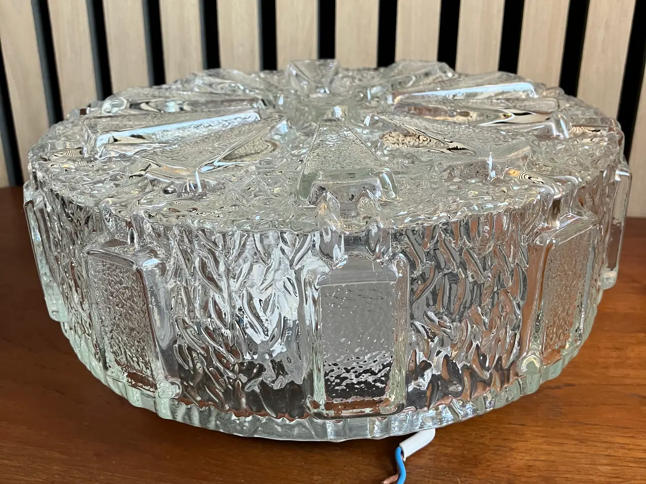 Billede 3 - Stor vintage Plafon i klart glas