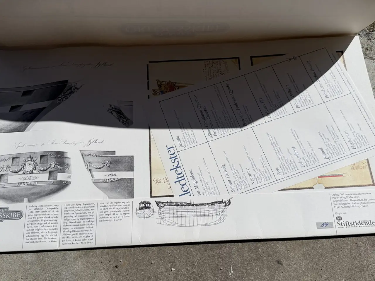 Billede 4 - Danske Orlogsskibe – mappe m. 10 reproduktioner