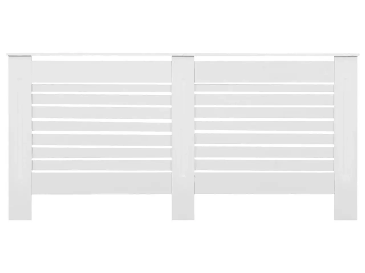 Billede 3 - Radiatorskjuler i MDF 172 × 19 × 81,5 cm - hvid lameldesign