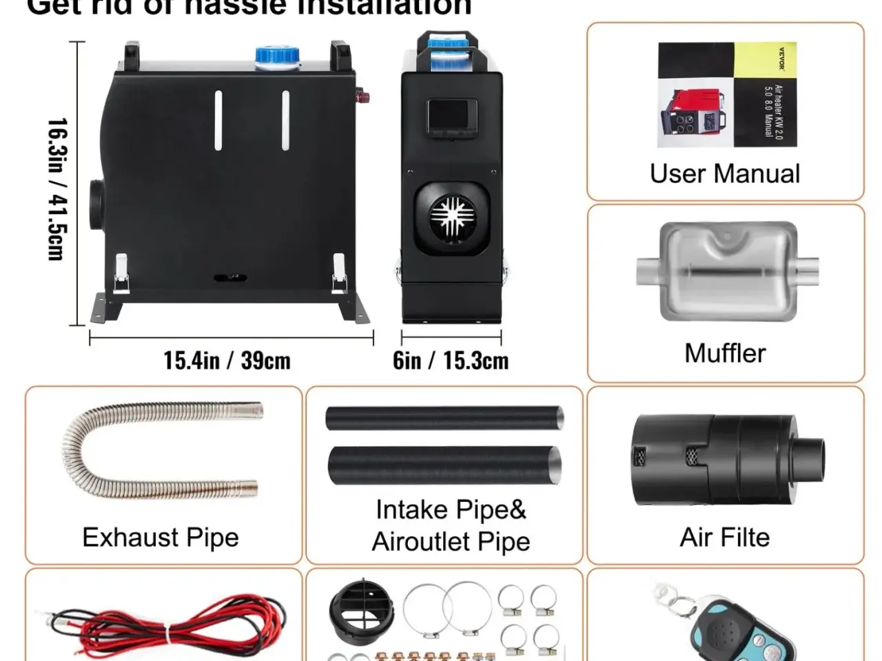 Billede 2 - Dieselfyr 8 Kw 12 volt