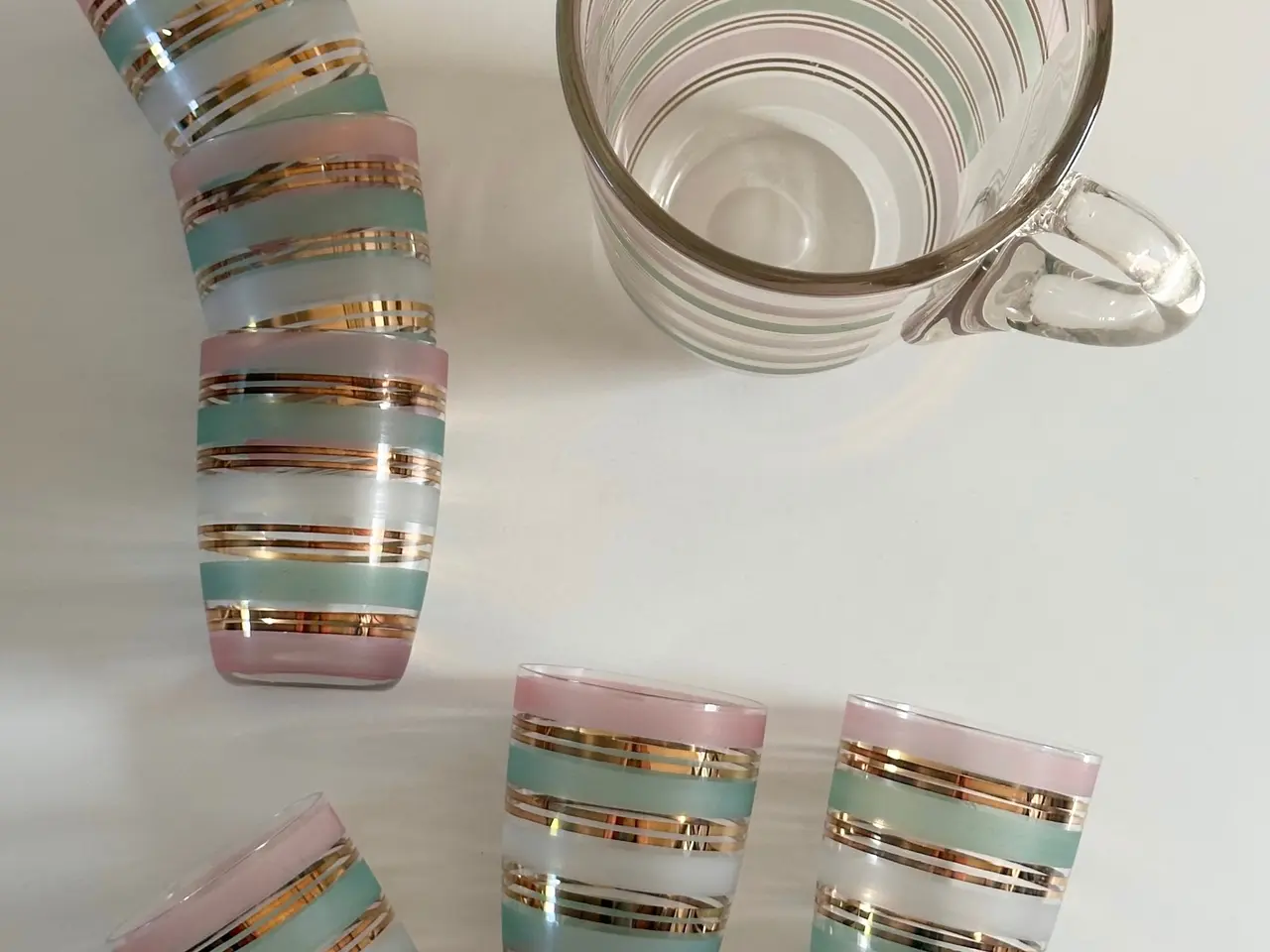 Billede 7 - Vintage kande med 6 glas