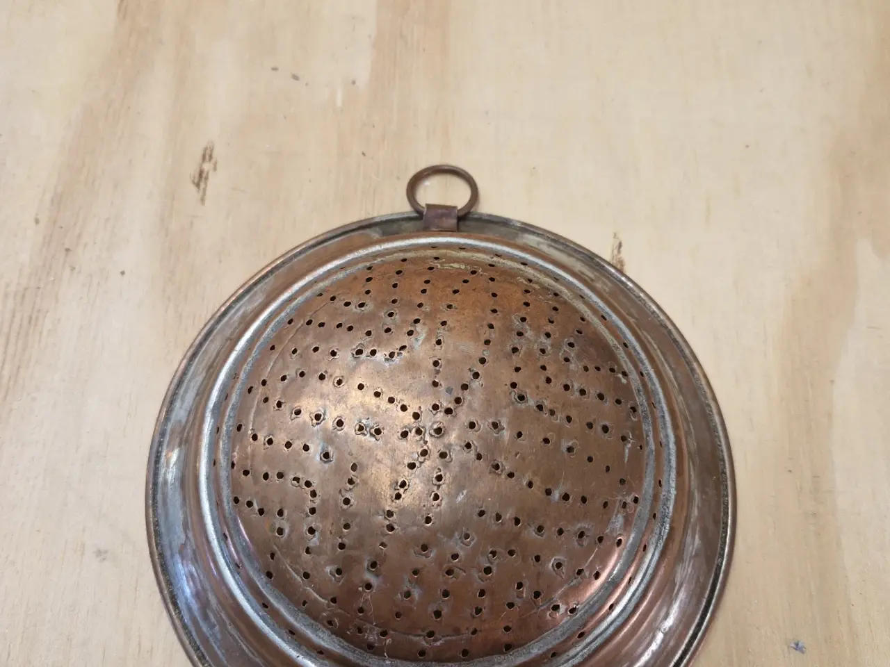 Billede 5 - Antik kobbersi 18 cm diameter