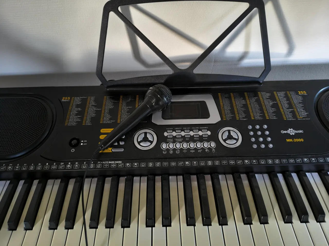 Billede 3 - Komplet keyboardsæt inkl. stativ, bænk og mikrofon