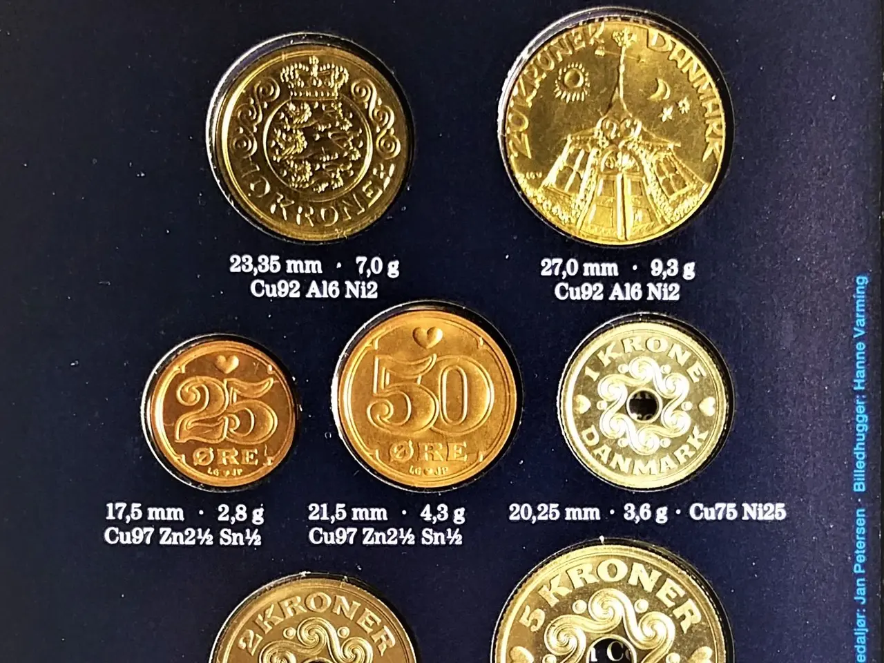 Billede 1 - DET KGL MØNTSÆT 1992 med 20 krone 1992 Sølvbryllup