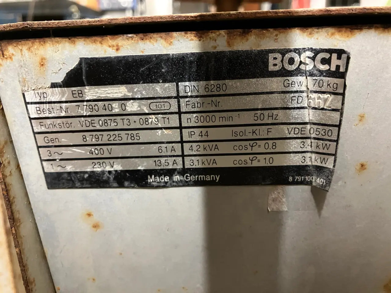 Billede 4 - Byd Bosch generator