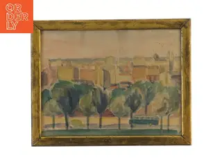 Maleri i guldramme (str. 25x20 cm)