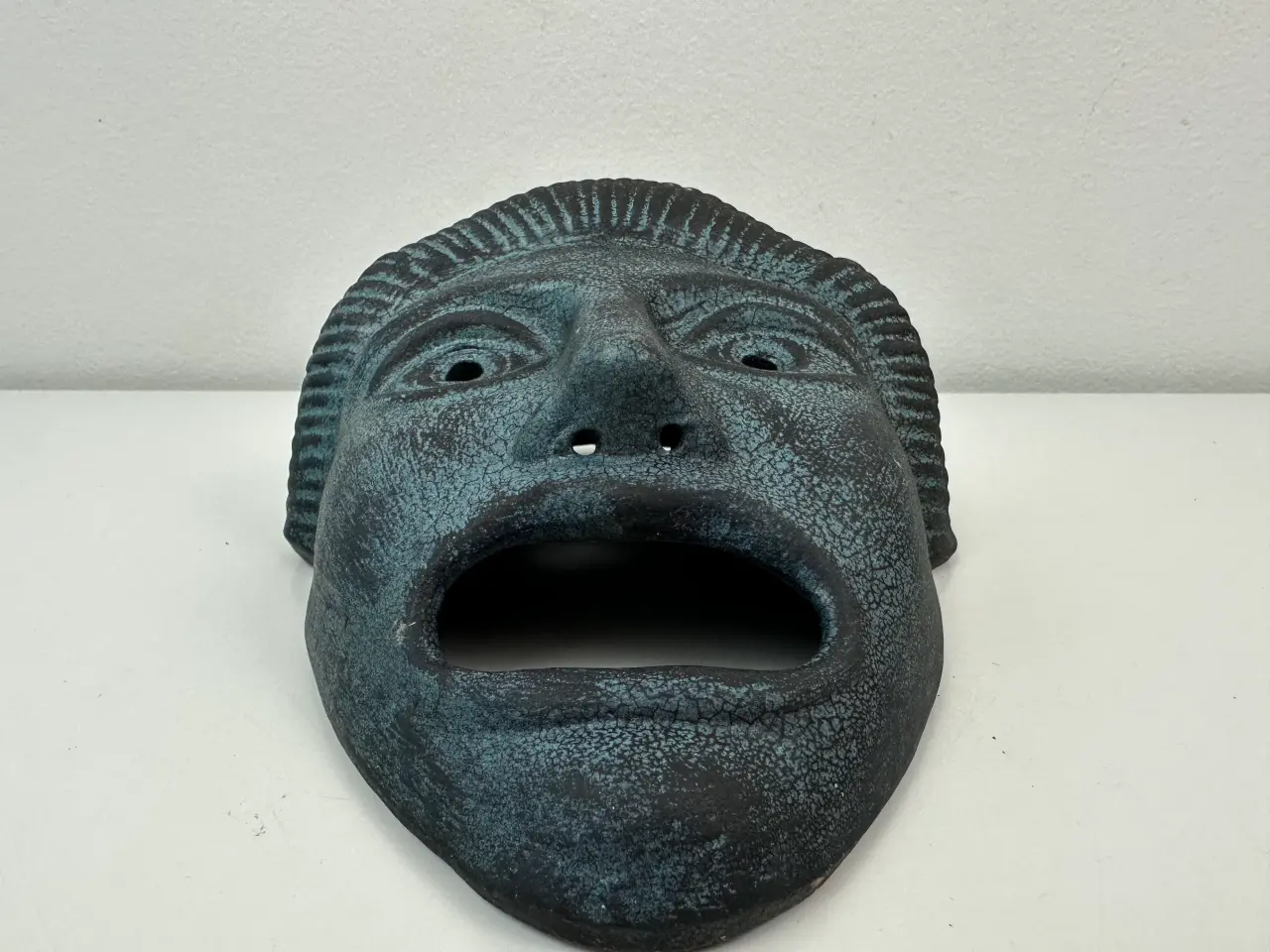 Billede 2 - Keramisk maske bemalet (sydamerikansk?)