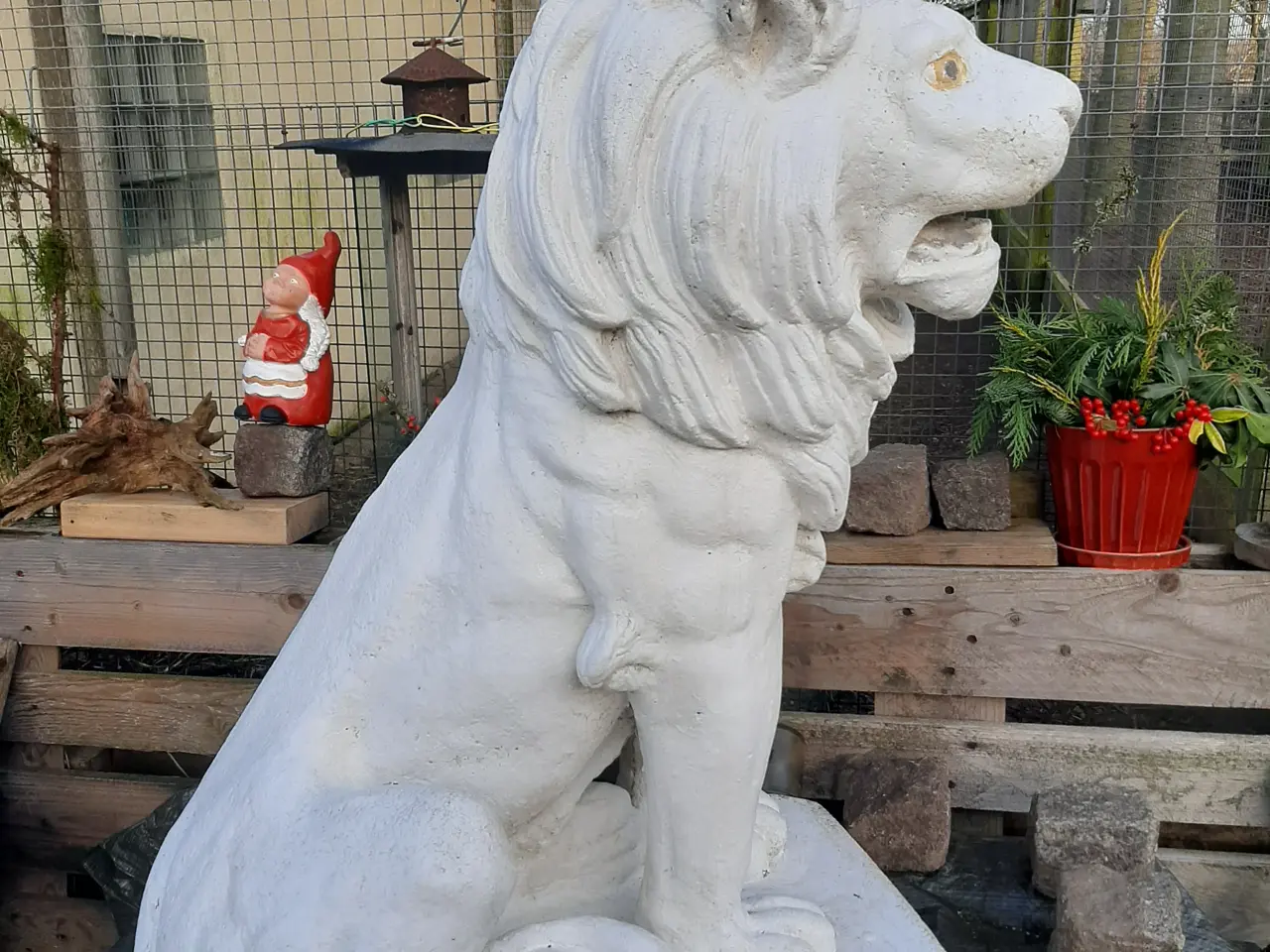 Billede 1 - Løve statue Beton eller marmor
