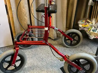 Rollator med store luftgummihjul