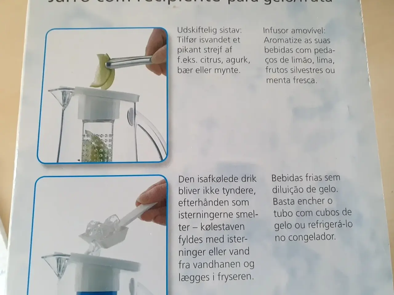 Billede 2 - Saft kande med frugt og is holder