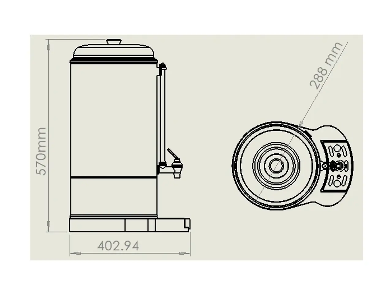 Billede 2 - Kaffeperkolator / Kaffebrygger 10 L til 60 kopper