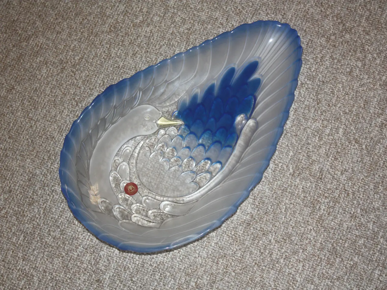 Billede 2 - Tysk fad fra Walther glas L.: 43 cm B.: 26 cm