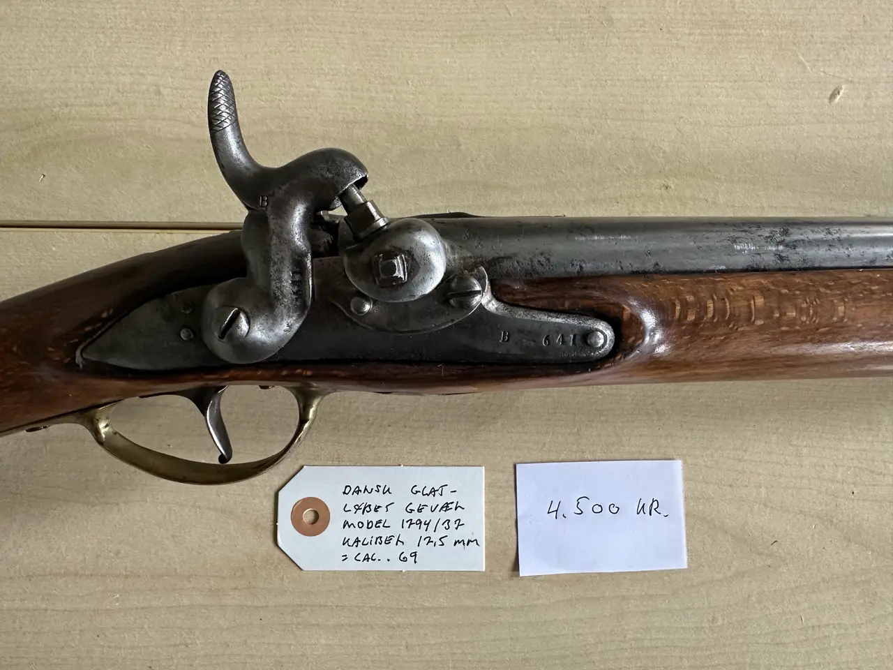 Billede 2 - Originalt Dansk Glatløbet gevær Model 1794/37