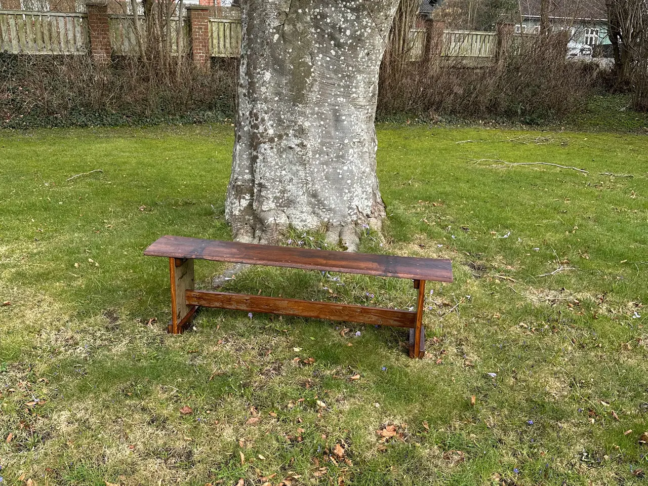 Billede 3 - Bænk i 160 år gammelt egetræ – håndlavet og unik