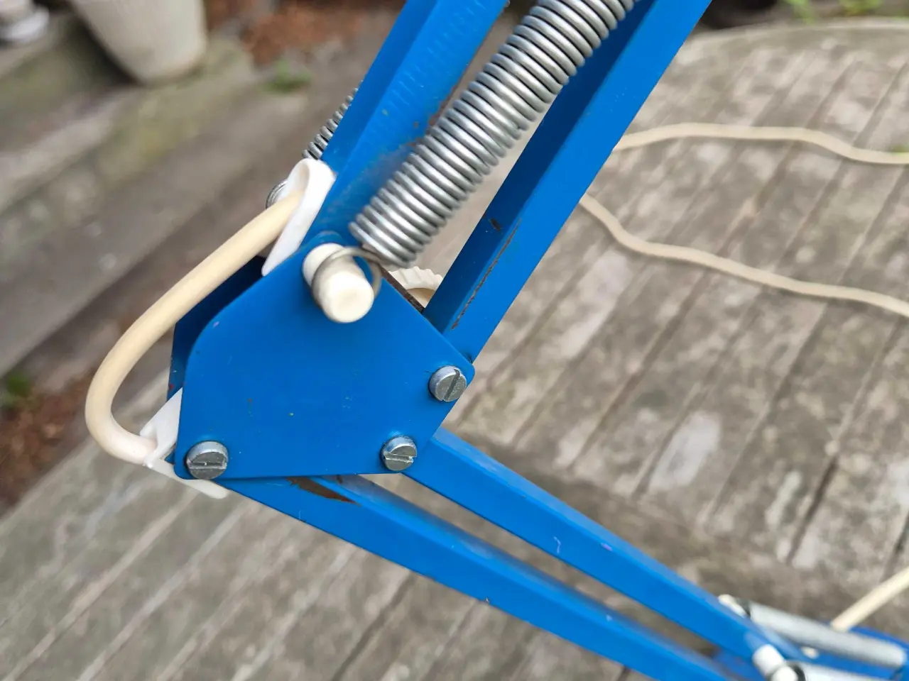 Billede 11 - Blå arkitektlampe på rund fod
