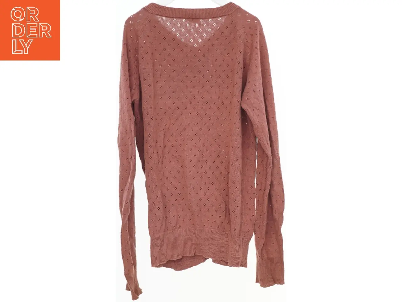 Billede 2 - Brun cardigan med mønster fra Krymmel (str. 158)
