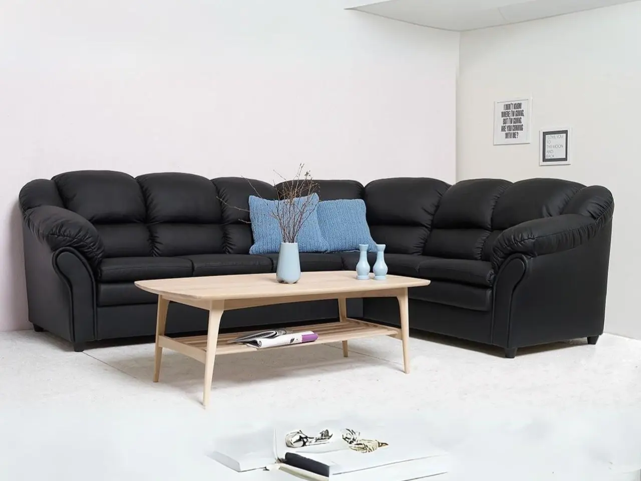 Billede 6 - Tønder vendbar hjørnesofa - høj ryg, sort Soft PU