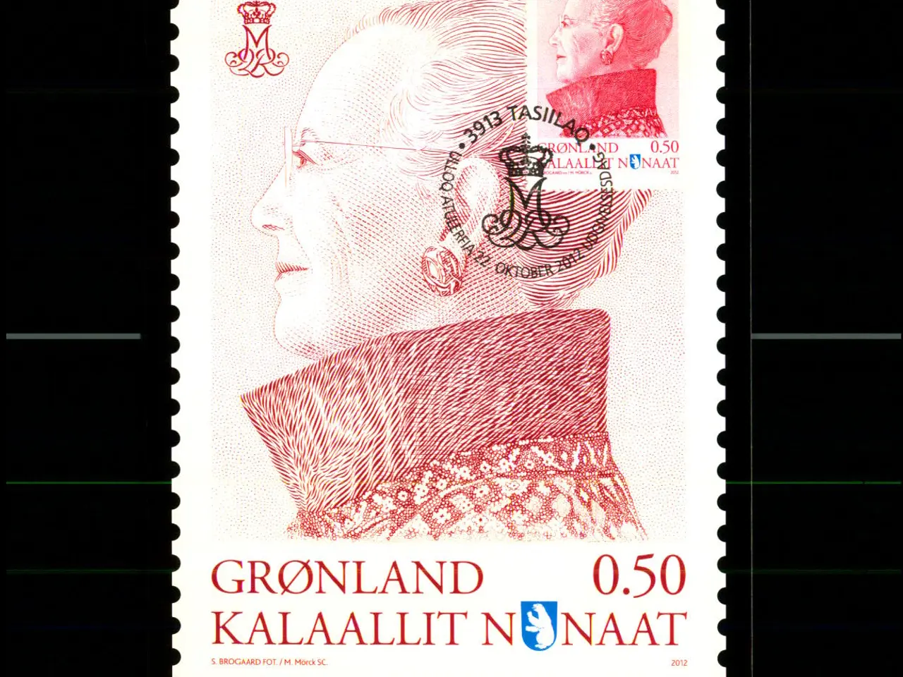 Billede 1 - Dronning Margrethe II - 2012 - Post Greenland G 488 - Brugt
