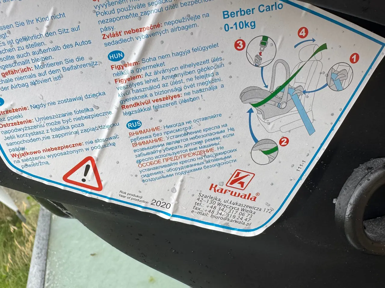 Billede 4 - Autostol af mrk. Karwala berber carlo 0-10 kg