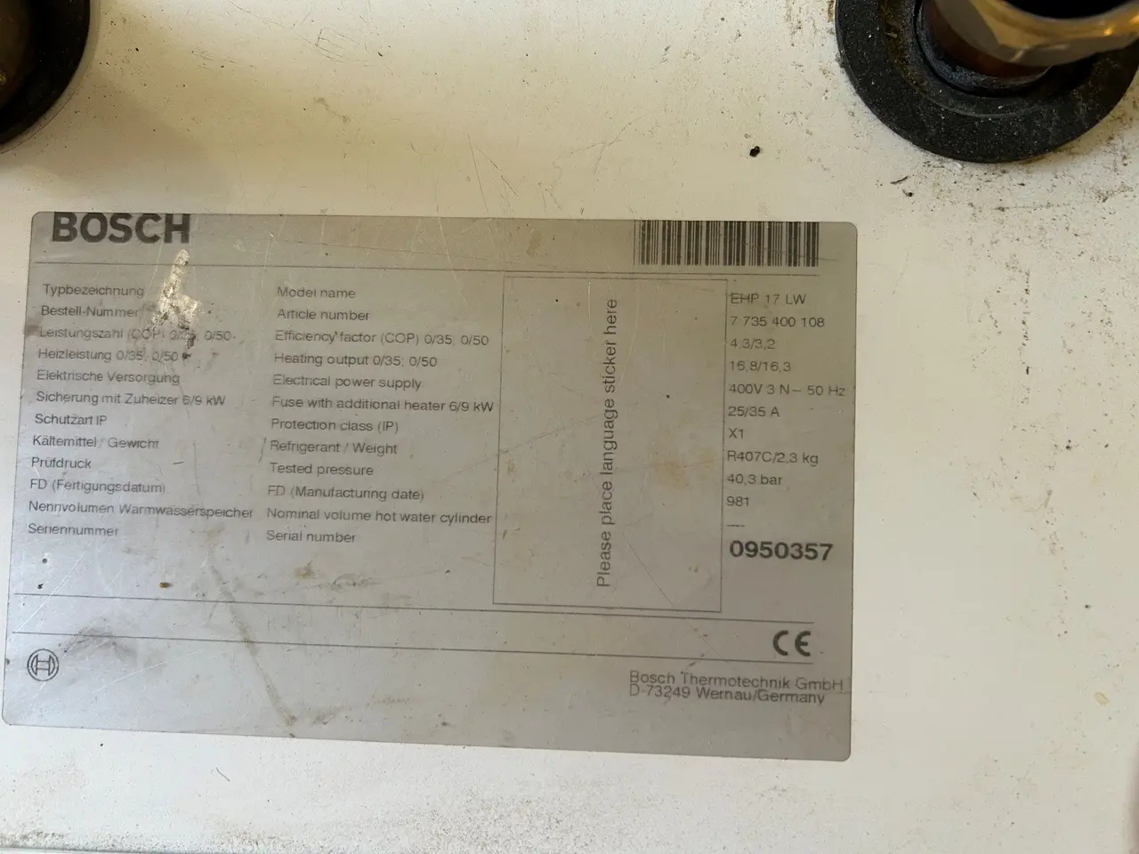 Billede 3 - Bosch jordvarme anlæg