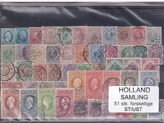 Holland Samling - 51 Stk. Stemplet/Ustemplet