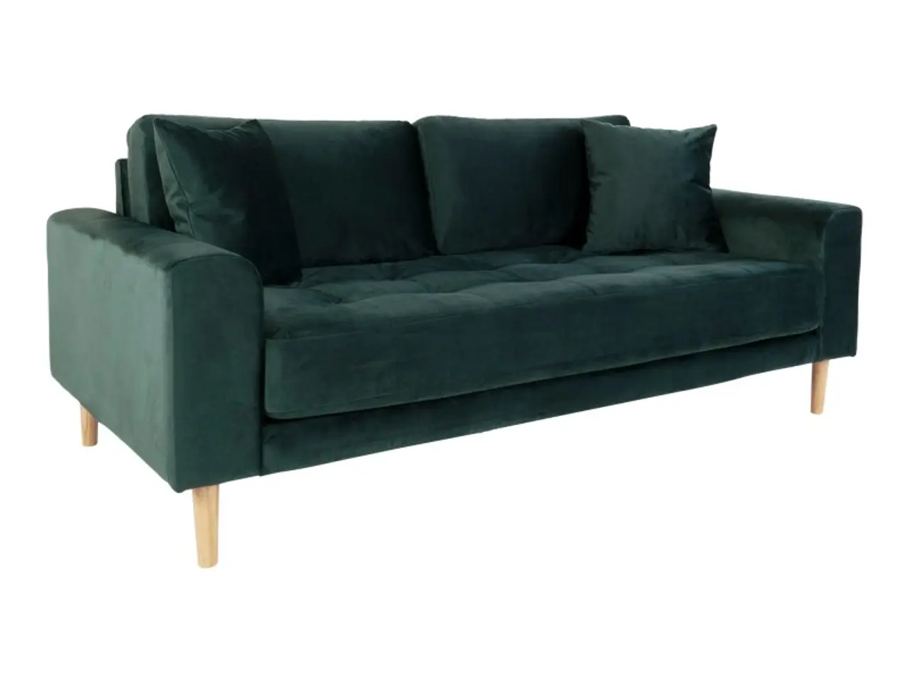 Billede 3 - Lido 2,5 Personers Sofa - Sofa i mørkegrønt velour