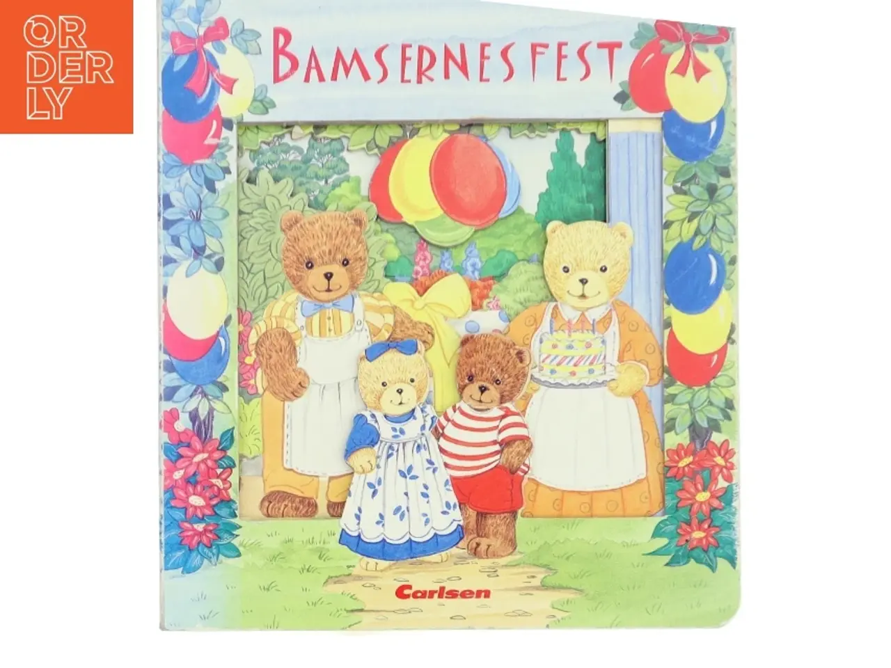 Billede 1 - Børnebog “Bamsernes fest” med udskårne 3D-sider