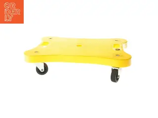 Gul transportvogn med hjul (str. 41x31 cm)