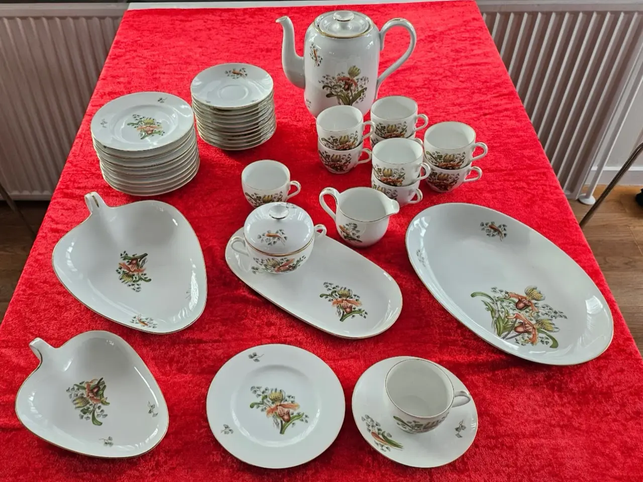 Billede 1 - -50% - Bing & Grøndahl Fruersko Stel med orkide