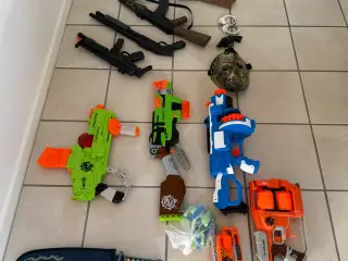Super sjove NERF guns og andre geværer/pistoler