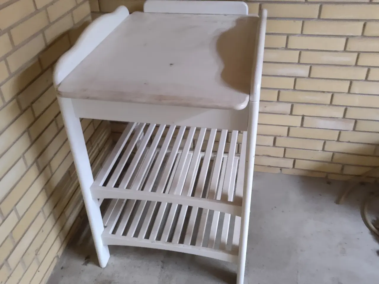 Billede 1 - Puslebord hvid massiv træ Troll