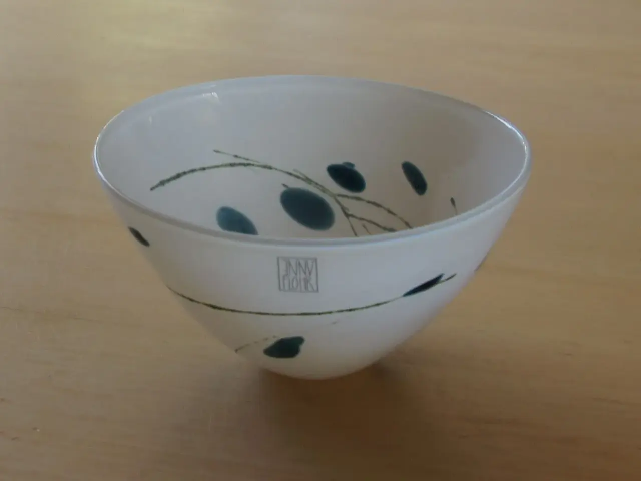 Billede 1 - Anne Flohr skål hvid/blå