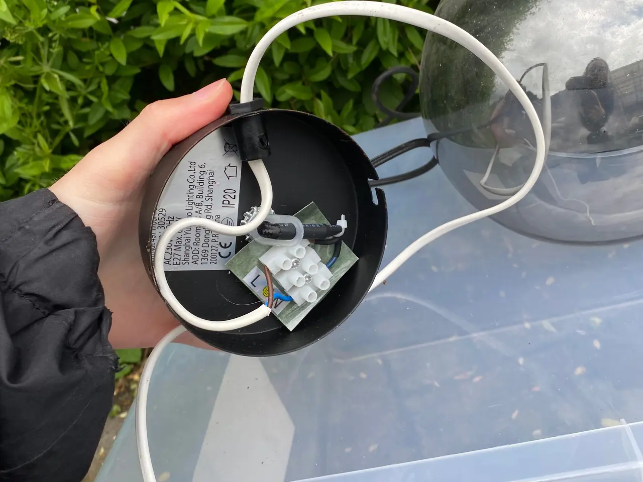Billede 6 - Smuk røgfarvet glaspendel / loftslampe