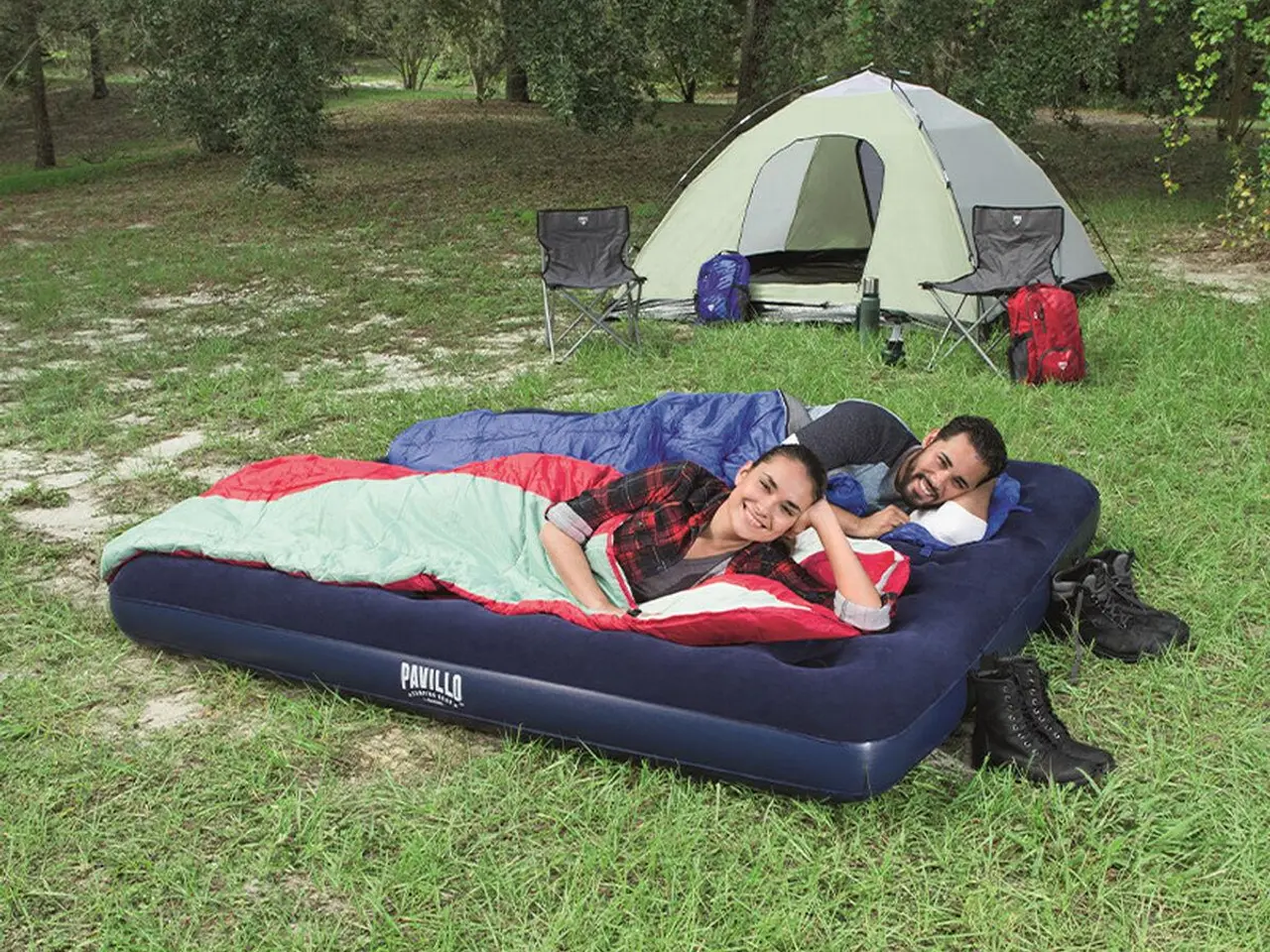Billede 3 - Bestway luftmadras King - 203 × 183 × 22 cm, blå