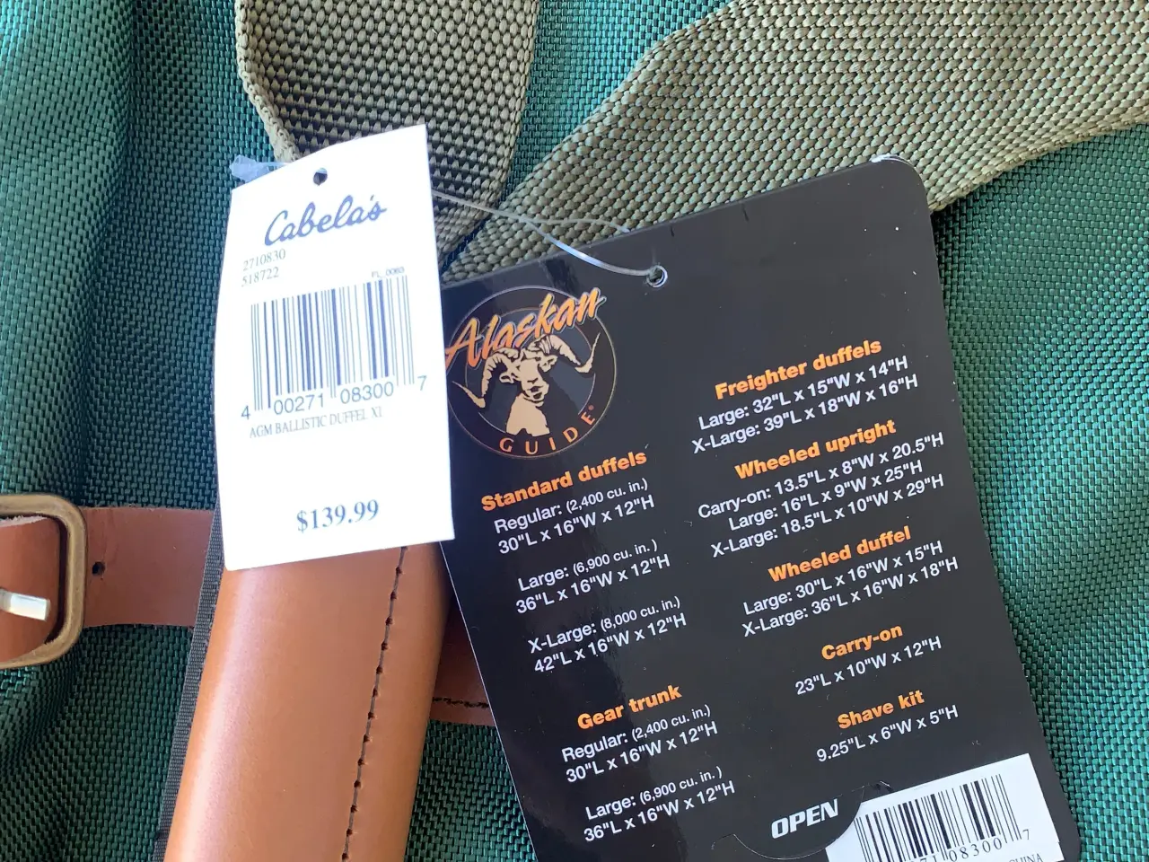 Billede 3 - Cabelas Duffel bag / rejsetaske. Ny
